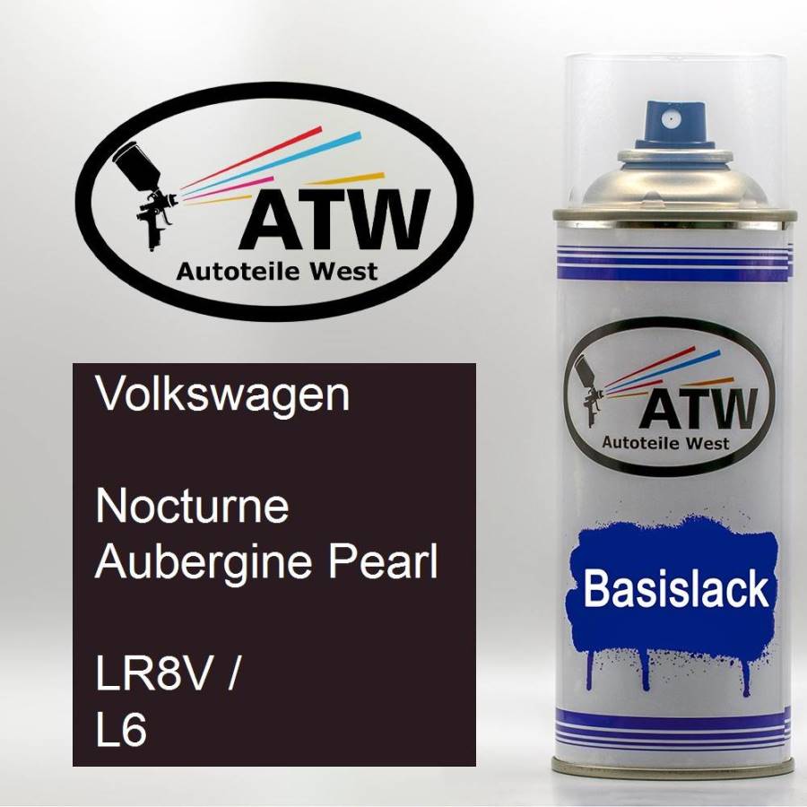 Volkswagen, Nocturne Aubergine Pearl, LR8V / L6: 400ml Sprühdose, von ATW Autoteile West.